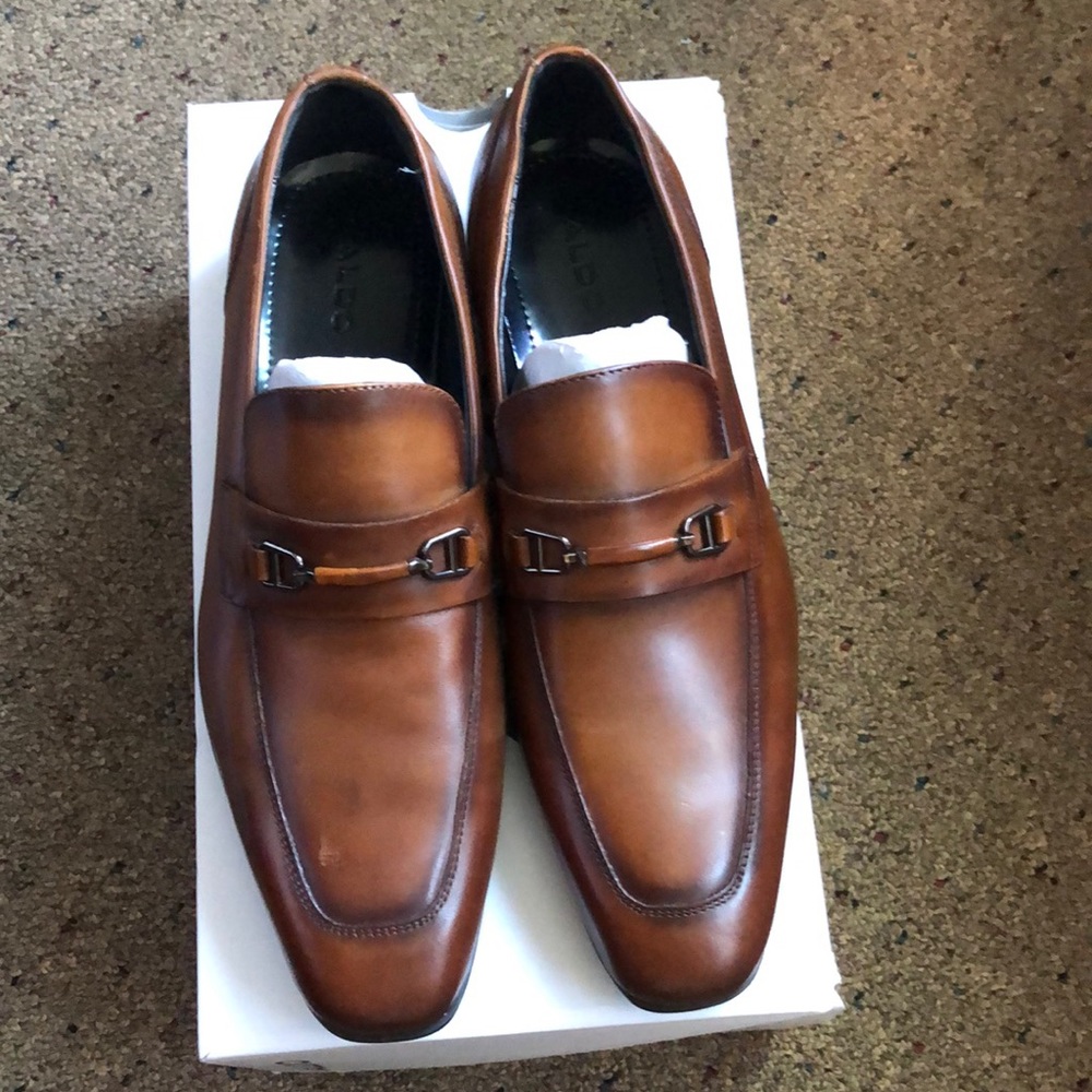 Aldo dress men shoes, cognac, brand new